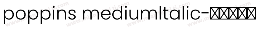 poppins mediumltalic字体转换
